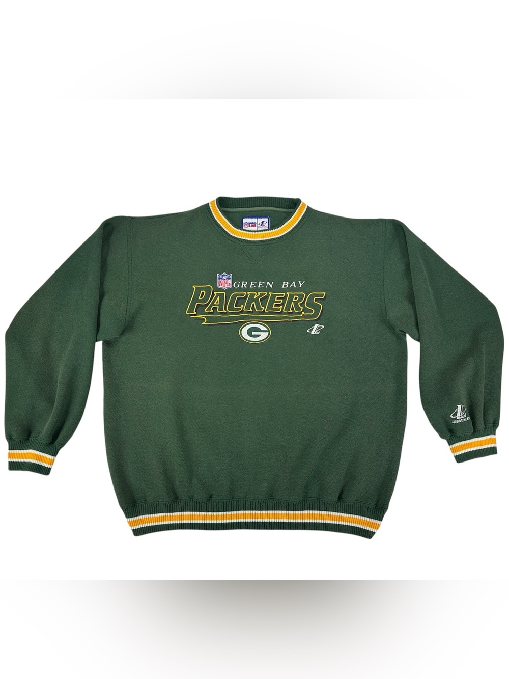 Proline Green Bay Packers Green Crewneck Pullover Sweatshirt